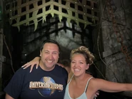David and Kari in one of the scenes from the house Image from Universal Orlando Resort