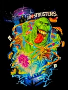 Slimer's appearance among a few ghosts on the HHN Scream Member T-Shirt Design