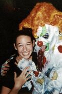 A picture of Michael Aiello playing Jack the Clown during Halloween Horror Nights X. Image from Michael Aiello's twitter.