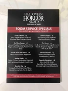 Halloween Horror Nights 2018 Room Service Specials Image from SunshineFrights