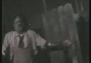 Leatherface featured in Terror Tram: The Nightmare Tour during Halloween Horror Nights 2006 Image from Skellington 15