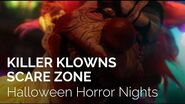 Killer Klowns from Outer Space scare zone at Halloween Horror Nights 28