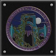 Halloween Horror Nights 28 Cloisonne Medallion [Back] Image from HHNCrypt