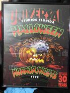 Retro “Halloween Horror Nights 1992” Pumpkin Poster [From HorrorUnearthed]