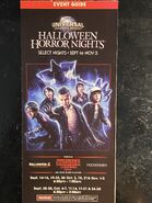 HHN 28 Event Guide featuring Stranger Things, Halloween 4 The Return Of Michael Myers & Poltergeist on the cover [From HorrorUnearthed]