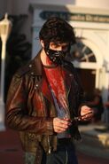 Greaser Vamp outside of Cafe La Bamba (HHN 30) - Image from @bumblebeeuoap on Twitter.