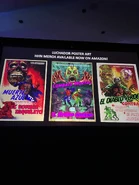 Some of the Luchadore Monsters being represented with posters in the zone that were also sold on Amazon. Image from SpeculationMatt on Twitter
