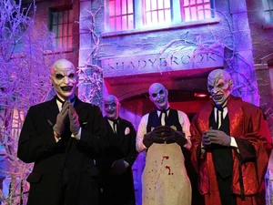 The Gentlemen as they appeared in the Body Collectors: Recollections haunted house during Halloween Horror Nights 25.
