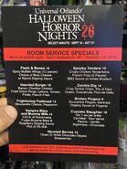 Halloween Horror Nights 26 Room Service Specials [Image from HorrorUnearthed]