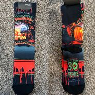 Retro “Halloween Horror Nights 1992” Pumpkin Socks [From HorrorUnearthed]