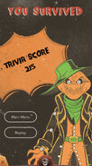 Nathaniel Crowe's appearance as the Trivia Host at the end of the trivia game end screen created by Cryptigutz in the Halloween Horror Night Mobile Game