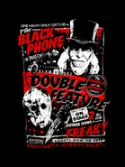 The Horrors of Blumhouse T-Shirt Design Image from Universal Orlando Resort