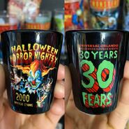 Retro “Halloween Horror Nights X 2000” Jack Shotglass] [From HorrorUnearthed]