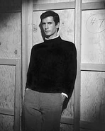 Norman Bates as he appeared in Alfred Hitchcock's Psycho (1960)