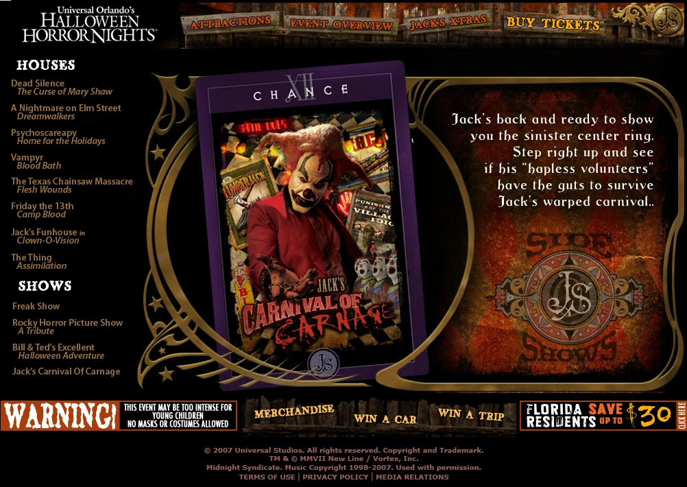 Jack's Carnival of Carnage Halloween Horror Nights Wiki Fandom