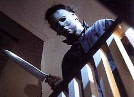 Halloween Michael Myers looks downward