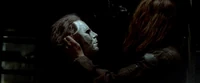 Michael holding the mask after 15 years