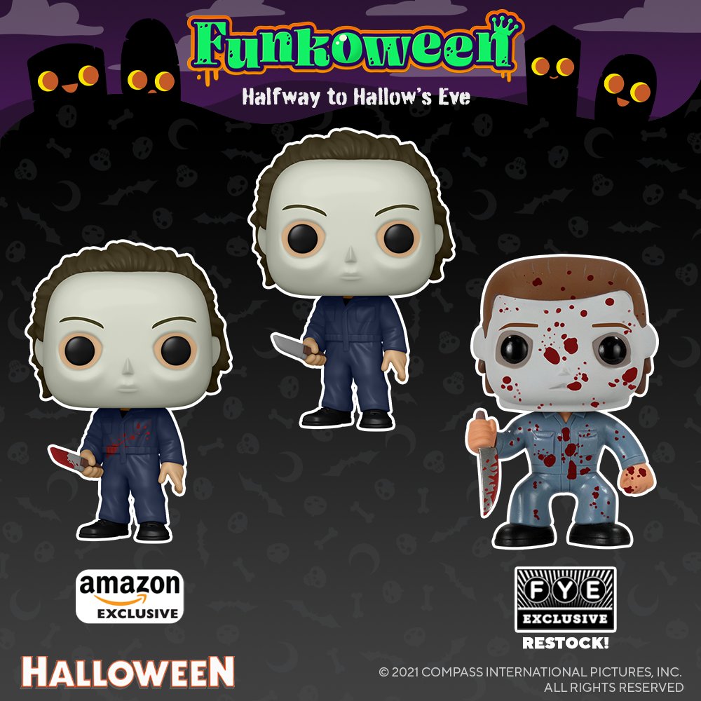 Funko POP! Halloween MICHAEL MYERS Black Light SPECIAL EDITION #03 w/  Protector