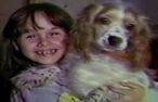 Child Annie with her dog