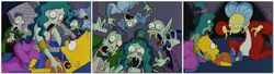 Bart captured by the vampires and about to be bitten by Mr