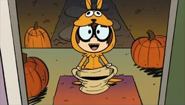 Lisa trick-or-treating