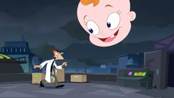Doofenshmirtz meets the inexplicable Giant Floating Baby Head