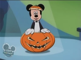 Mickey in a pumpkin