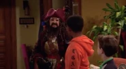 Raven dressed as a pirate