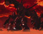 The Mgalekgolo as they appear in the Halo Legends episode, The Duel.