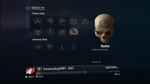 The Mythic Skull viewed in the Halo: Reach skull menu.