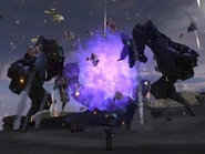 Scarab recién destruido en Voi