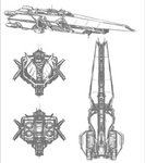 Concept art of UNSC The Heart of Midlothian.