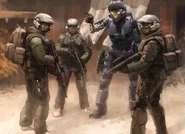 Army Soldaten bei einem Briefing