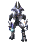 Transparent render of a Sangheili High Councilor in Halo 2.