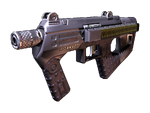 A frontal view render of the M7 SMG in Halo 2.