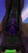 A close-up of a Banshee's control system, in Halo: CE map Blood Gulch.