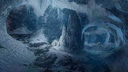 Una de las cuevas de hielo en Meltdown