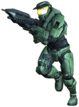 John-117 charging with a MA5B Assault Rifle.