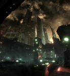 Kikowani station ODST.png (738 KB) A part of the level with the skyline of New Mombasa in the background