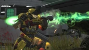Spartan combatiendo a un Mgalekgolo