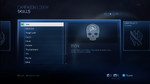 The Iron Skull viewed in the Halo 4 skull menu.