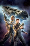 Sarah Palmer and Thomas Lasky on the cover of Halo: Escalation, issue #1.