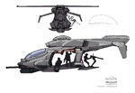 Early concept art for the Falcon.