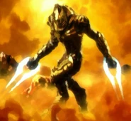 Fal in seiner Gebieterrüstung während des Massakers.