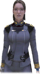Miranda Keyes wearing her service uniform in Halo 3.