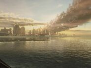 Casbah, the capital of Tribute, under siege in 2552
