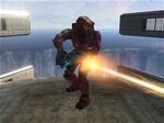 A Spartan firing a Sentinel Beam.