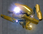 The gold variant of the Aggressor Sentinel as seen in Halo 2.