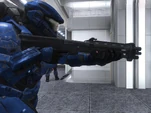 M45を装備したSPARTAN-IIIを側面から見る。Halo:Reach マルチプレイヤーベータより