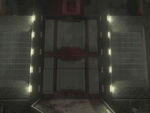 One of the doors in the walls separating the open areas.